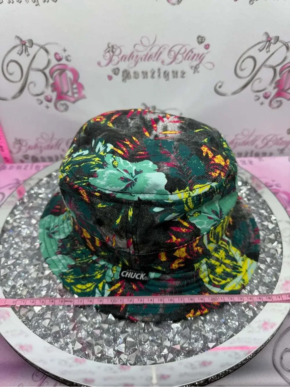 ORIGINIAL CHUCK hat tropical tiki sun Bucket Hat - Teal, Yellow & Black